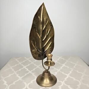 Design Junction Gold Leaf Taper Candle Holder